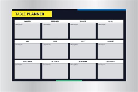 Premium Vector | Table planner design