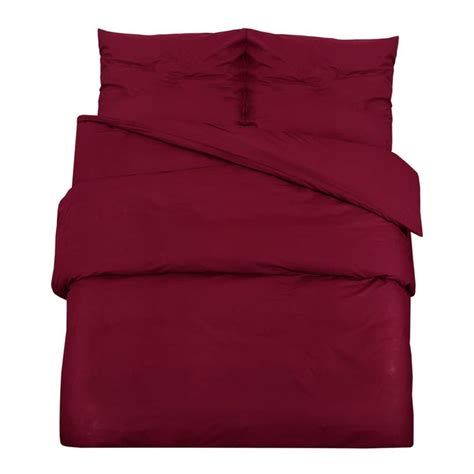 Vidaxl Ensemble De Housse De Couette Bordeaux X Cm Microfibre