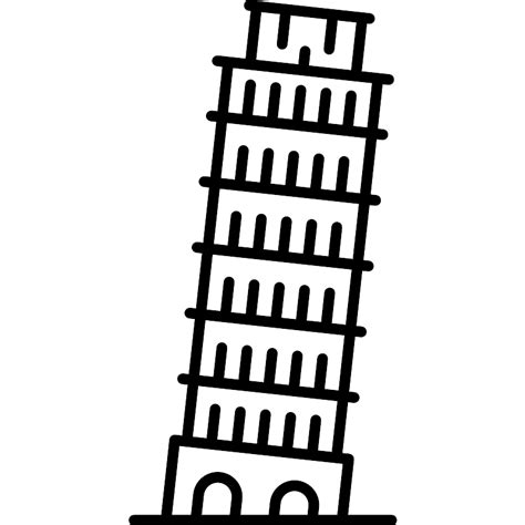 Leaning Tower Of Pisa Vector SVG Icon SVG Repo