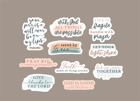 Christian Sticker Pack Christian Stickers Religious Etsy