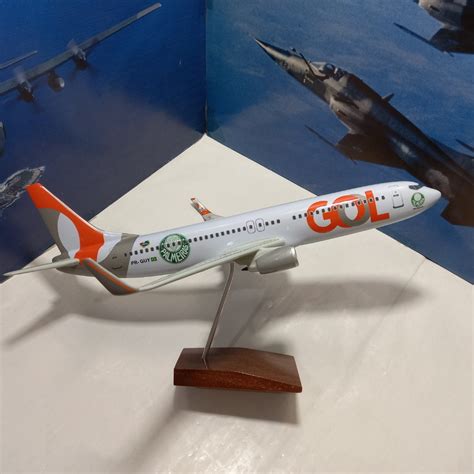 Maquete De Aviao Em Resina 737 800 Gol Palmeira 40 Cm Elo7