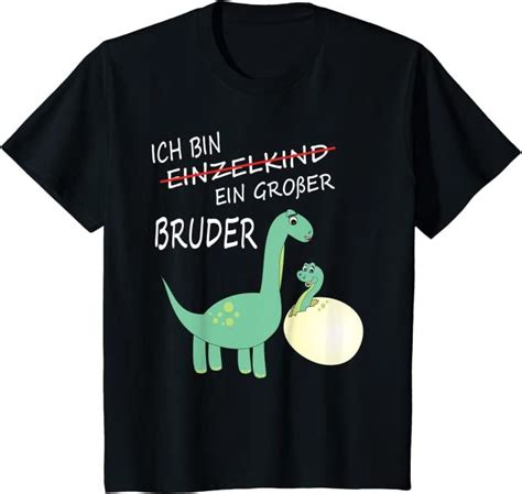 Kinder Outfit Spruch Ich Werde Grosser Bruder Baby Dino Design T Shirt