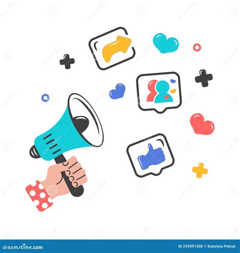 Human Hand Holding Loudspeaker Stock Vector Illustration Of People