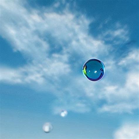 Frutiger Aero 2000 S Hyper Realistic Bubbles Sky