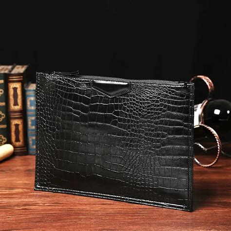 Pochette Croco Noir