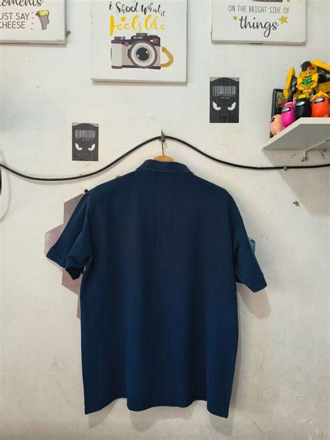 Kaos Polo Yazbek Biru Dongker Small Logo Fesyen Pria Pakaian Atasan