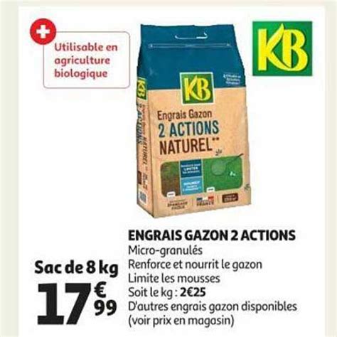 Promo Engrais Gazon 2 Actions Kb Chez Auchan ICatalogue Fr