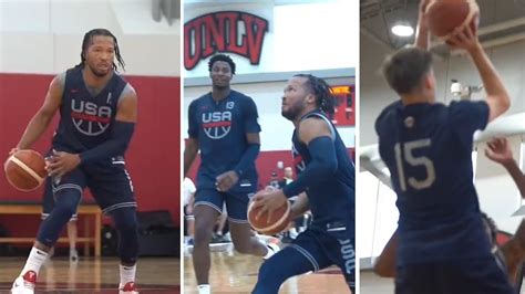 Jalen Brunson Anthony Edwards Team USA BOUNCE Back And Defeat Select