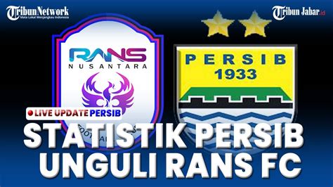 Jelang RANS Nusantara FC VS PERSIB Bandung Statistik Maung Lebih