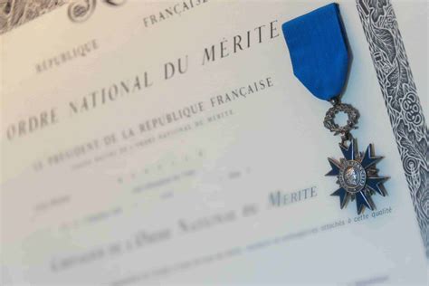 A Qui Revient Une M Daille De L Ordre National Du M Rite Mon H Risson