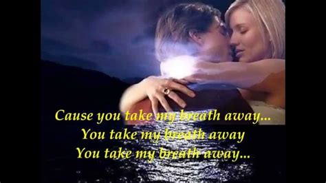 You Take My Breath Away~Rex Smith~w/ LYRICS - YouTube | Take my breath, Lyrics, Inspirational words