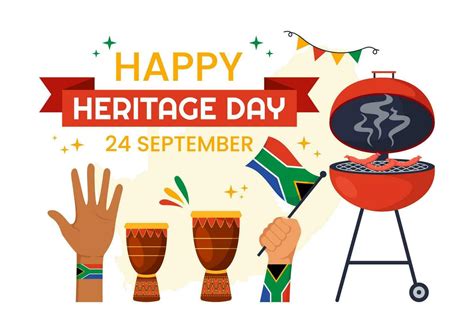 Happy Heritage Day South Africa Vector Illustration on September 24 ...