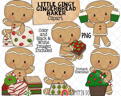 Gingerbread Cookies Clip Art Set Clip Art Library