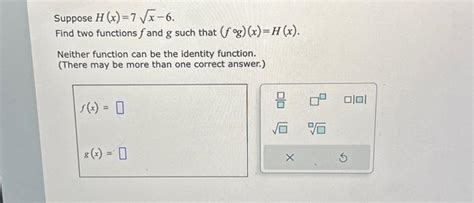 Solved Suppose H X X Find Two Functions F And G Such Chegg