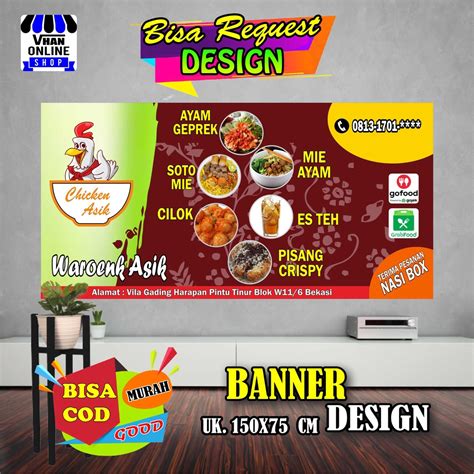 Jual Spanduk Banner Jualan Makanan Dan Minuman Warung Makanan Minuman