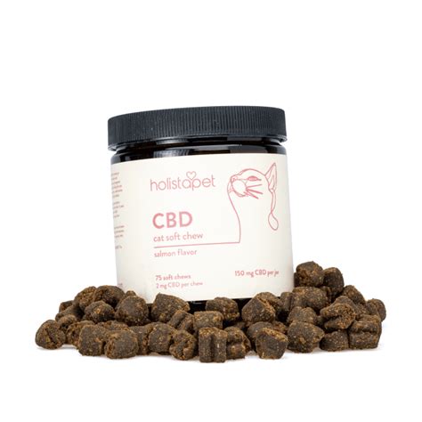 Shop HolistaPet CBD Calming Soft Chews For Cats 150 Mg Total CBD