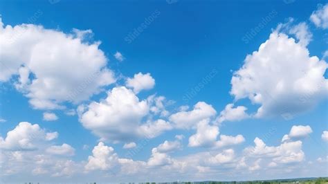 Heavenly Sky Texture With Fluffy Clouds Powerpoint Background For Free