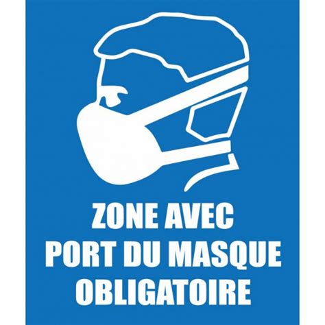 Autocollant Sticker Zone Port Du Masque Obligatoire Taille Du Sticker