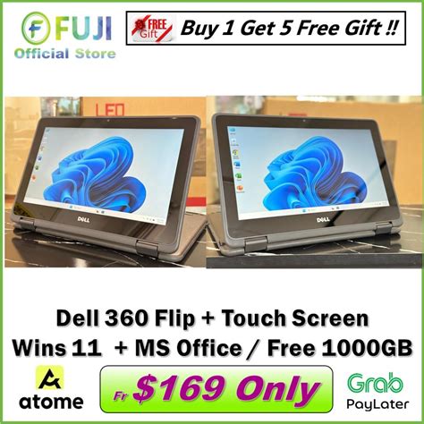 Dell Flip Touch Screen Laptop Gb Ram Ssd Drive Windows