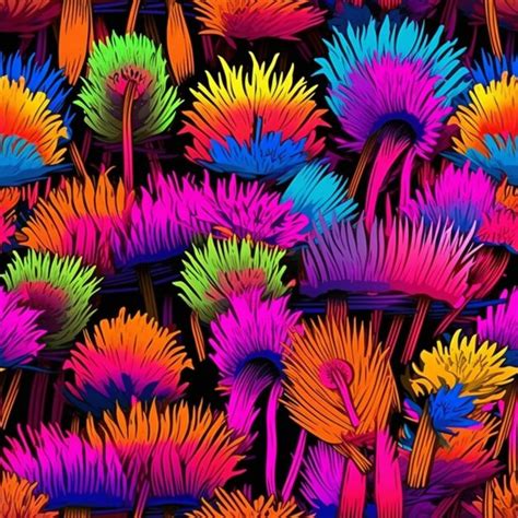 Premium Ai Image A Close Up Of A Bunch Of Colorful Flowers On A Black