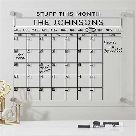 Custom Acrylic Calendar, Family Calendar, Dry Erase Board, Pretty Wall ...