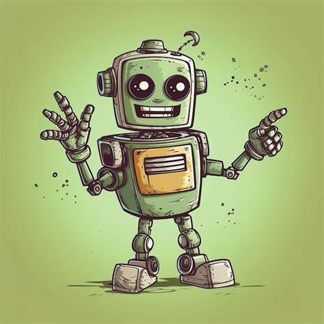 Premium AI Image | cute robot illustration