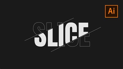 How To Create Sliced Text Effect In Adobe Illustrator Tutorial Youtube