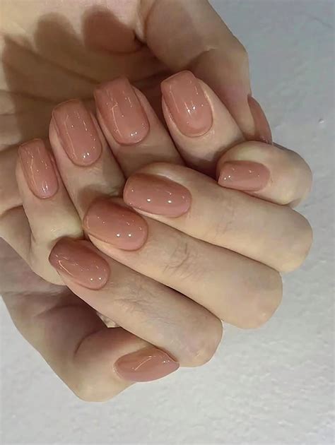 24 Pieces Of Chinese Nail Piece Temperament Naked Flesh Colored Girl