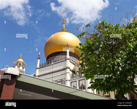 Looking up at the Sultan Mosque or Masjid Sultan on Kandahar Street in ...