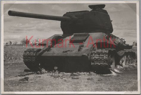 Foto Wehrmacht Russland Beute Panzer T34 T 34 späte Turm Postimages