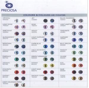 Preciosa Color Chart | SweetRhinestoneIndustrial | TradersCity