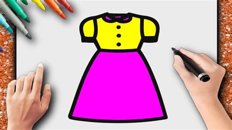 COMO DESENHAR UM VESTIDO DE BONECA DESENHE UM VESTIDO FÁCIL PASSO A