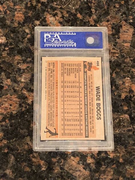 1983 Topps Wade Boggs 498 Baseball Card PSA 8 EBay