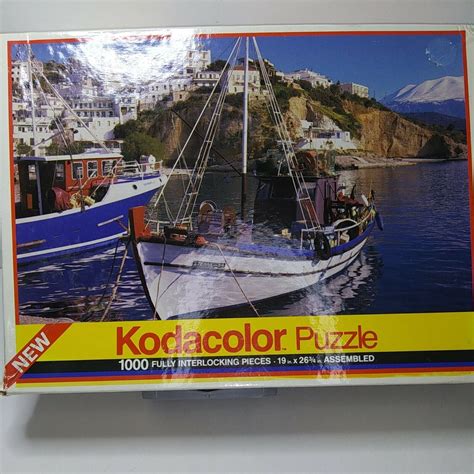 Kodacolor 1989 Puzzle Agia Galini Crete 1000 Piece Jigsaw Puzzle No