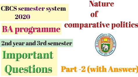 Du Sol Ba Programme Rd Semester Nature And Scope