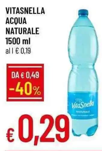 Vitasnella Acqua Naturale Ml Offerta Di Galassia