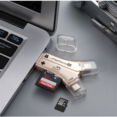 Sdカードリーダー 4in1 Iphone Micro Usb Type C Usb 全対応 ー Iphone Ipad Android コンピューター用 Sd Tfカードリーダー