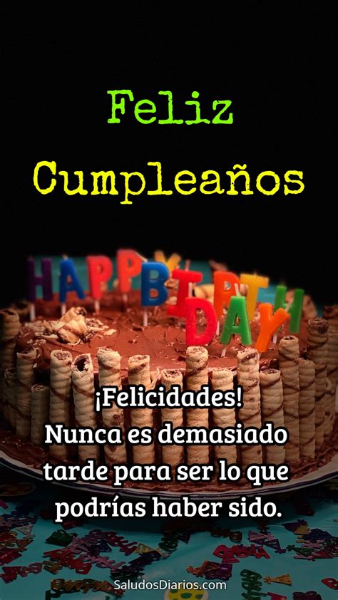 Feliz Cumple Genial Torta Velas Saludos Diarios