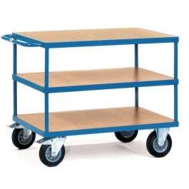 Fetra Heavy Duty Laminated Wood Shelf Trolleys Platform L X W X