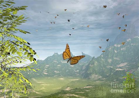 Monarch Butterfly Swarm Digital Art by Fairy Fantasies - Pixels