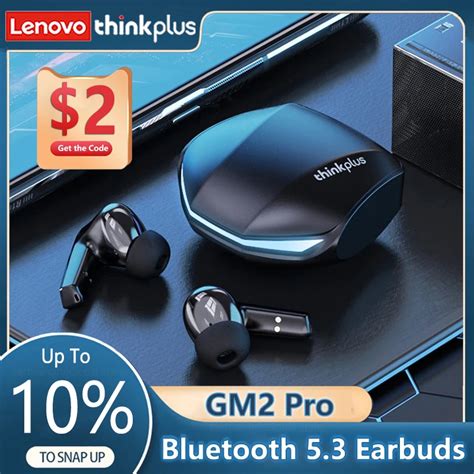 Original Lenovo Gm Pro Earphone Bluetooth Wireless Gaming Earbuds