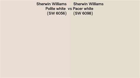 Sherwin Williams Polite White Vs Pacer White Side By Side Comparison