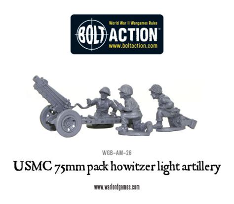 New USMC 75mm Pack Howitzer Light Artillery Warlord Games