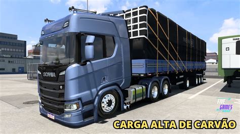 ETS2 SCANIA R500 NO PUXE DO CARVÃO PARA SÃO GABRIEL RS YouTube