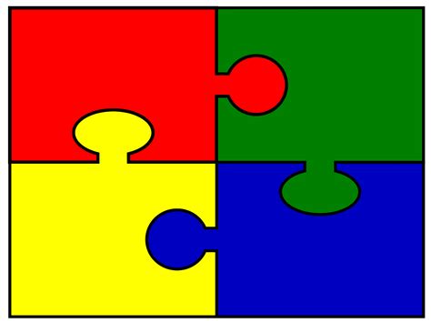 Square Jigsaw Puzzle Clip Art At Clker Vector Clip Art Online