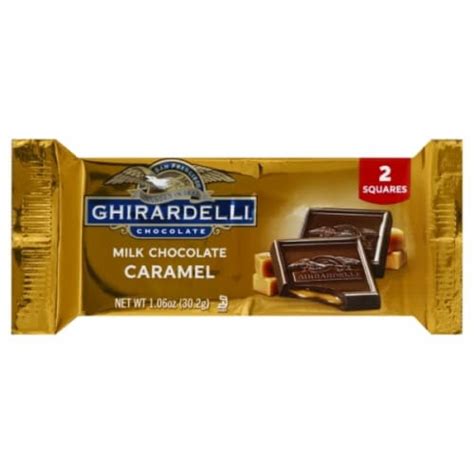 Ghirardelli Milk Chocolate Caramel 2 Square 2 Ct 1 06 Oz Qfc