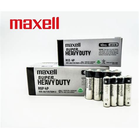 Maxell Super Heavy Duty Aa Aaa Battery Box Pcs Genuine