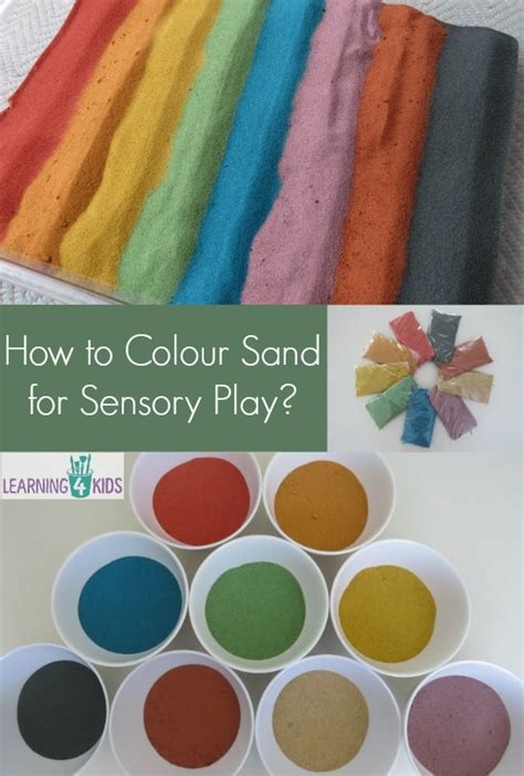 How To Colour Sand For Sensory Play Learning 4 Kids