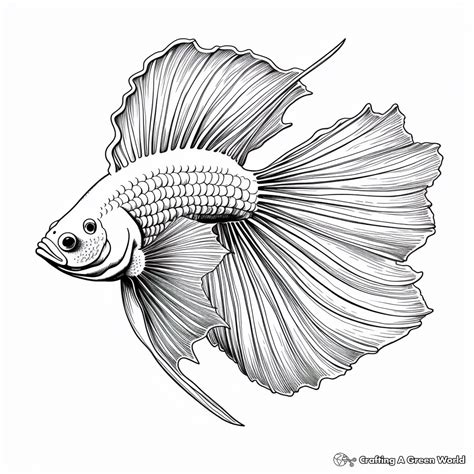 Betta Fish Coloring Pages Free Printable