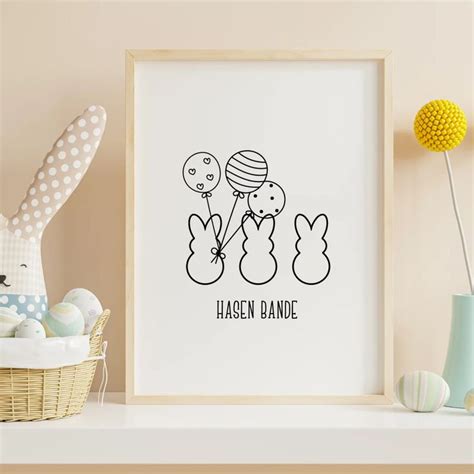 Plotterdatei Hasen Bande Oster Design SVG Und PNG Osterhase Digitaler